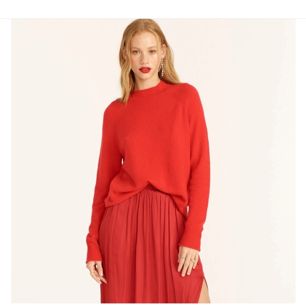 J. Crew Rollneck Alpaca Merino Wool Blend Relaxed Fit Women's Sweater